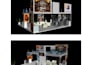 create commercial exterior and interior stall